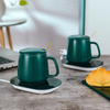 Portable Coffee Ceramic Mug Set With Warming Coaster