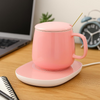 Portable Coffee Ceramic Mug Set With Warming Coaster
