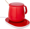 Portable Coffee Ceramic Mug Set With Warming Coaster