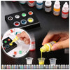 Professional Double Gun Tattoo Kit accessories with vibrant inks, showcasing precision in tattoo artistry and color mixing.