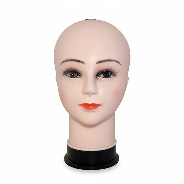 Realistic Female Makeup Wig Display Model Head