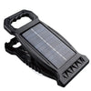 Rechargeable Multi-Function High-Brightness LED Work Light with solar panel for outdoor use and convenient charging.