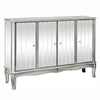 Reflective Hallway Decorative Sideboard featuring mirrored panels and antique silver finish, ideal for stylish storage.