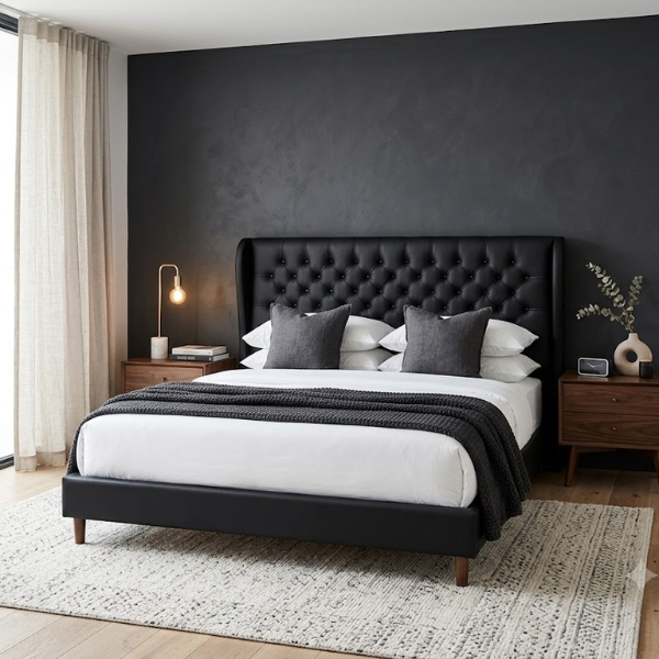 Button-Tufted Upholstered Headboard for Bedrooms