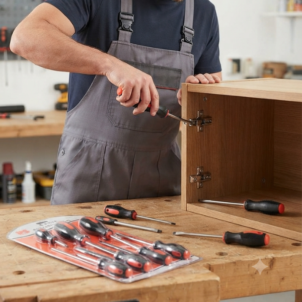9-Piece Screwdriver Set with Large Comfort Handles