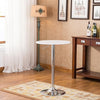 Round Bistro Bar Table with Adjustable Height in modern living space, perfect for casual dining and drinks.