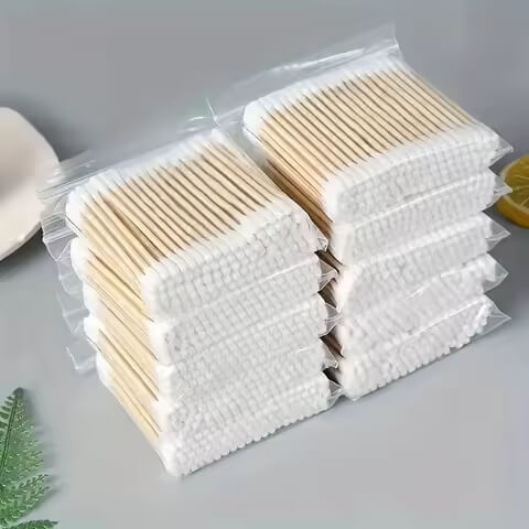 Wooden Cotton Buds 100 Sticks Pack of 3