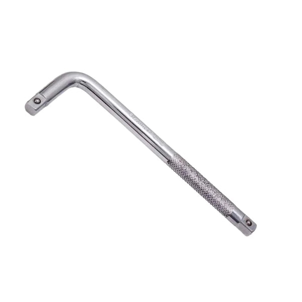15 Inch L-Handle Socket Wrench with a polished chrome finish for improved grip and leverage.