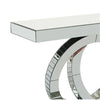 Luxury Silver Infinity Mirror Console Table showcasing sleek design and mirrored finish.