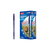 50 pcs Smooth-Write Retractable Pen 0.7mm Fine Tip Blue Ink in packaging with a blue ballpoint pen.