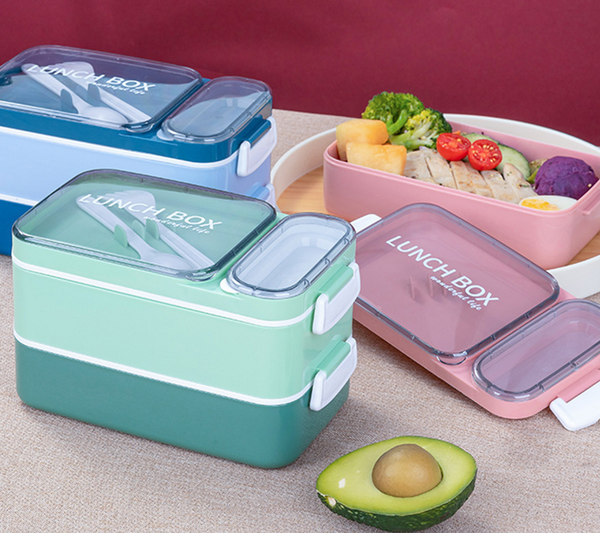 Stackable 800ml Two-Compartment Lunch Box