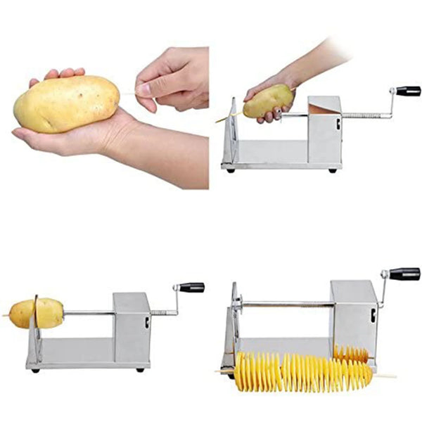 Perfect Dealz Stainless Steel Manual Spiral Potato Cutter