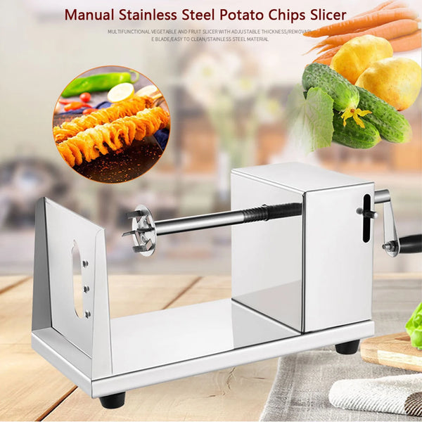 Perfect Dealz Stainless Steel Manual Spiral Potato Cutter