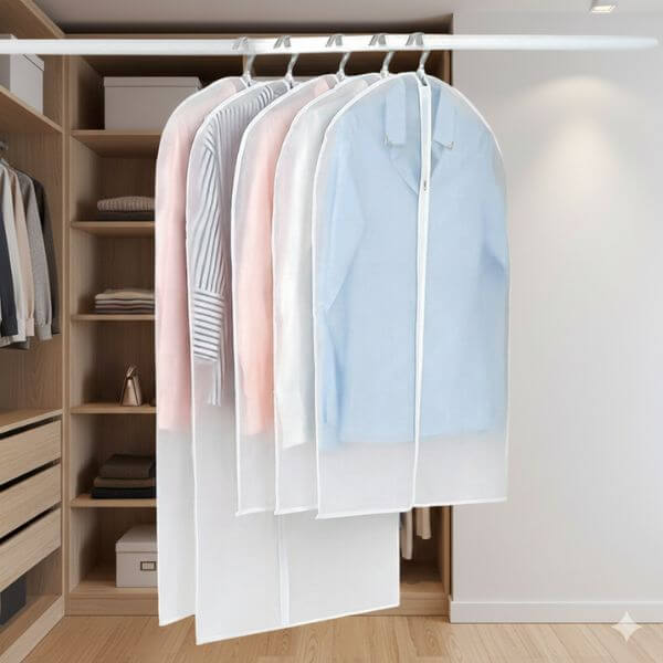 Perfect Dealz Translucent Zip-Up Protective Garment Storage Bags