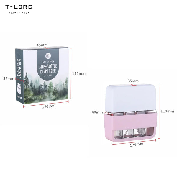 3Travel Dispensing Bottle Press Dispensing Bottle 4pcs Set
