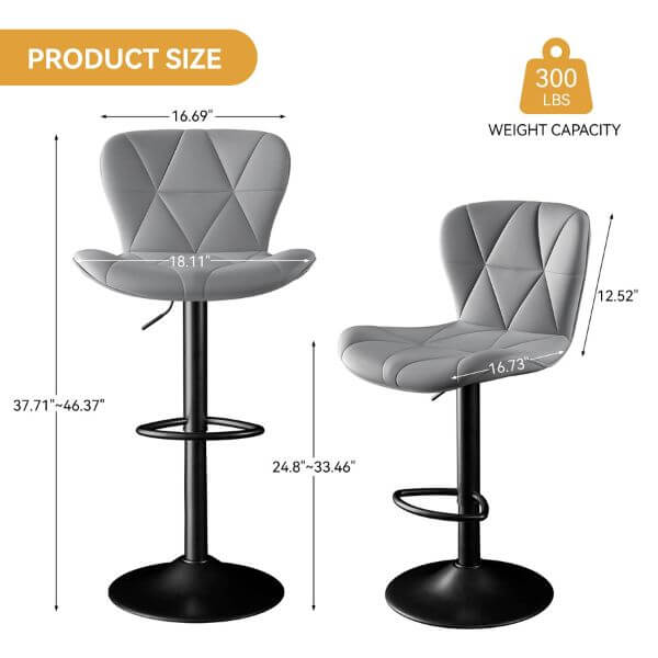 Perfect Dealz Triangle Panel Swivel Bar Stool