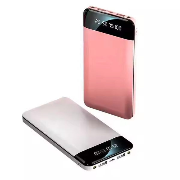 Ultra-Slim 20000mAh Dual USB Power Bank with LED Flashlight