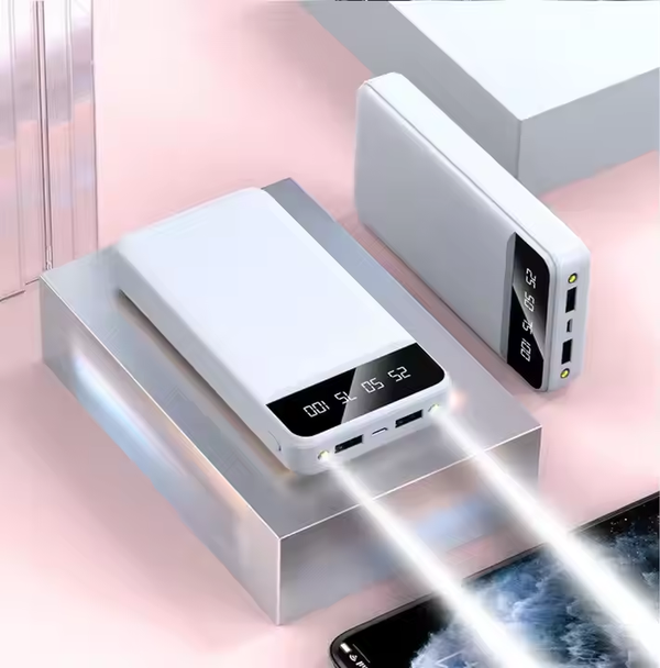 Ultra-Slim 20000mAh Dual USB Power Bank with LED Flashlight