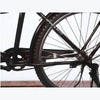 Close-up of Unisex Pyramid Bicycle with Rear Carrier & Kickstand showcasing the rear wheel and frame details.