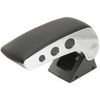 Professional Car Armrest Storage Box with chrome accents and black leather upholstery for added comfort.