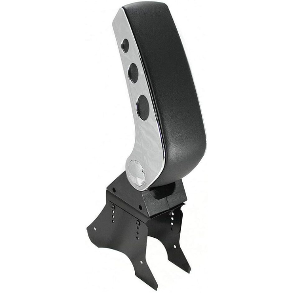 Professional Car Armrest Storage Box with sleek design and chrome accents for added functionality.