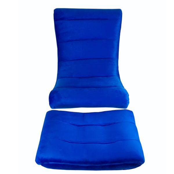 Velvet Lounge Chair with Ottoman