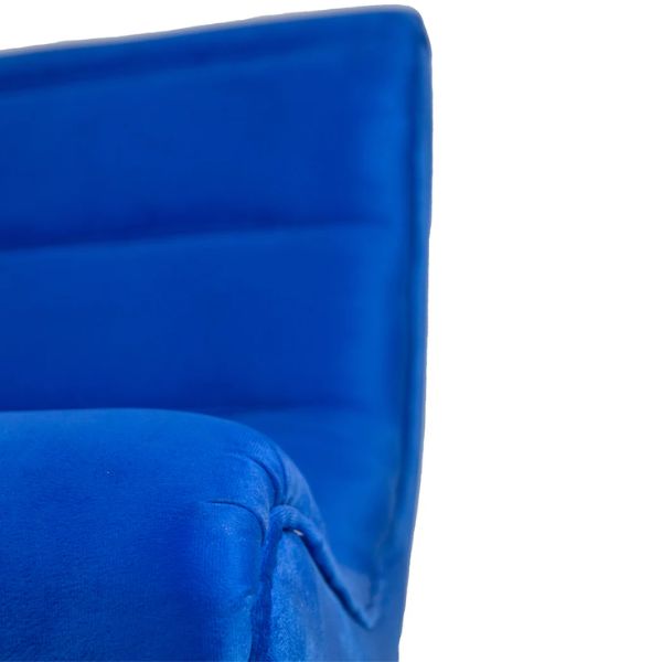 Velvet Lounge Chair with Ottoman