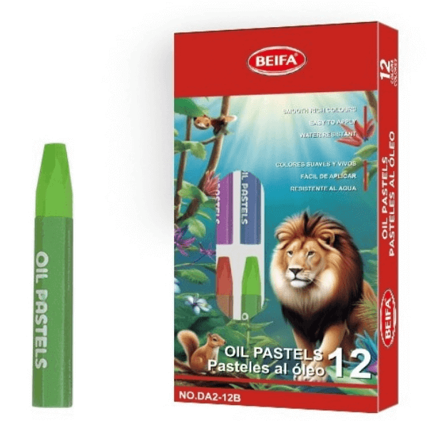 Perfect Dealz Vibrant Oil Pastel Set – 12 Colours, 7.3cm Sticks