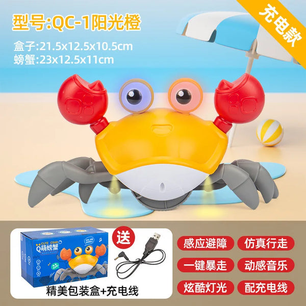 Childrens Electric Ride-On Car featuring bright colors and fun crab design, perfect for imaginative play.