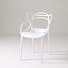 Cafe Replica Master Chair in white, featuring a modern design suitable for cafes and home dining.
