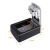 Wall Mounted Aluminium Key Lock Box open view with dimensions shown for size reference.