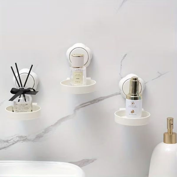 Wall Mounted Cup Holder Shower Organizer