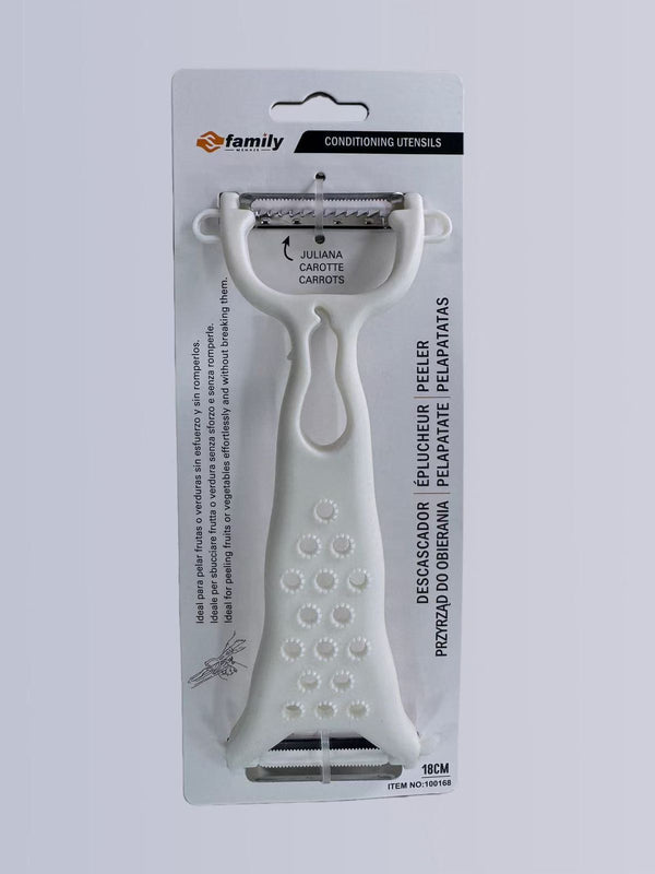 Dual-Blade Stainless Steel Vegetable Julienne Peeler