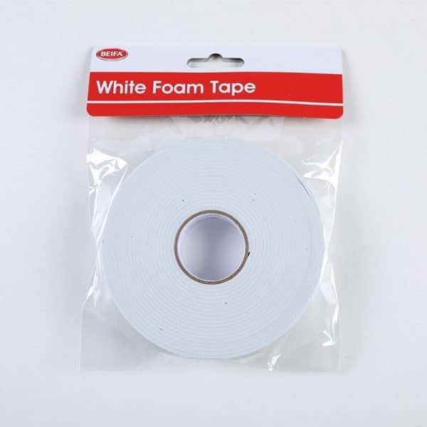 Perfect Dealz White Foam Tape – 12mm × 5M × 1mm