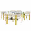 White Gold Dinner Chair