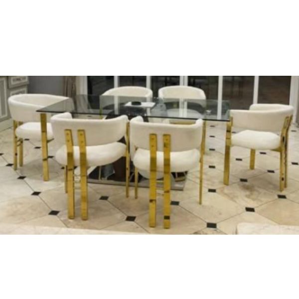 White Gold Dinner Chair