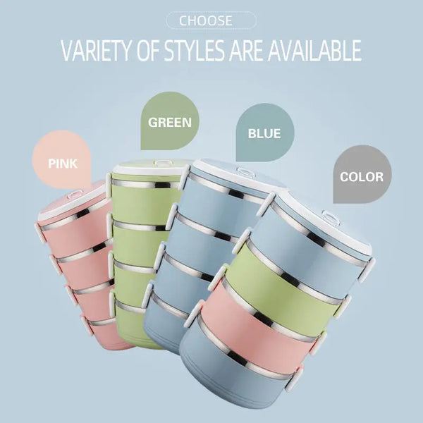 Wholesale Portable Lunch Box Insulation available in multiple colors: pink, green, blue, showcasing a stylish design.