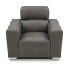 Grey Modern Accent Armchair with contemporary design and plush padding for comfort and style.