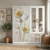 5 Door Marble Finish Wardrobe with Mirrors