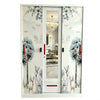 3 Sliding Door Wardrobe with Mirror and Decorative Panels featuring elegant design and sliding mechanism