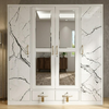 Multi Variant 4 Door Wardrobe with Mirrors and Drawers