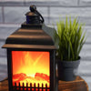 Antique Warming LED Fireplace Lantern Large image 2
