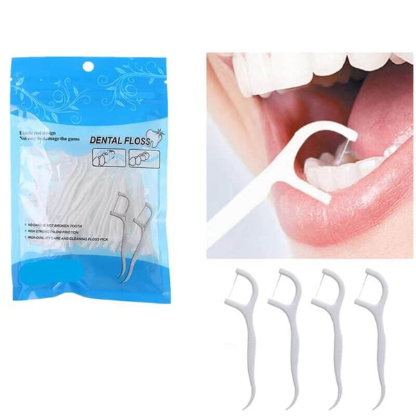 50Pcs Dental Floss Picks image 1