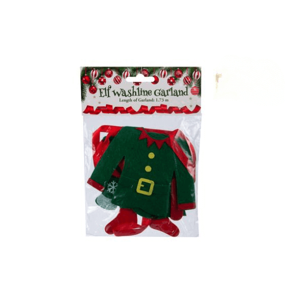 Perfect Dealz Festive Elf Garland Wash Line – 1.7m