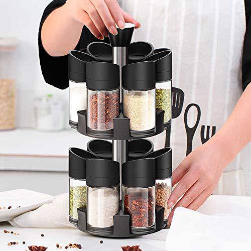 12 Pieces Double Layer Spice Rack Set image 0