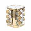 Perfect Dealz 12 Piece Gold Spice Jar Set