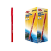 50 pcs Retractable Red Ballpoint Pen with 1.0mm Tip packaging and pen displayed on a white background.