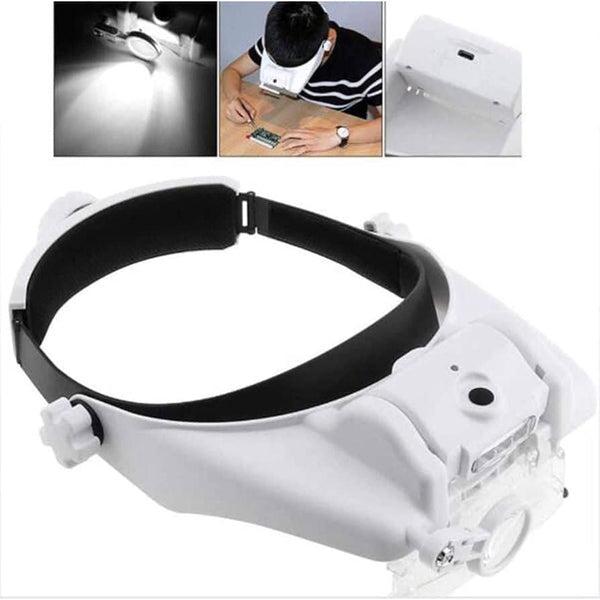 3 in 1 LED Head Mounted Magnifier for Crafts and Repairs image 0