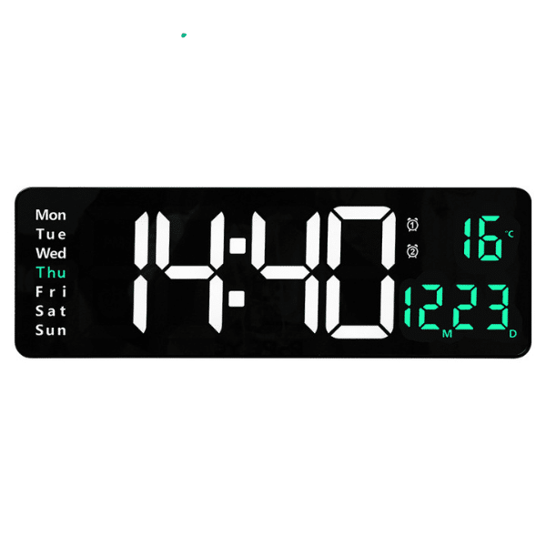 LED Digital Wall Clock with Temperature Display image 2