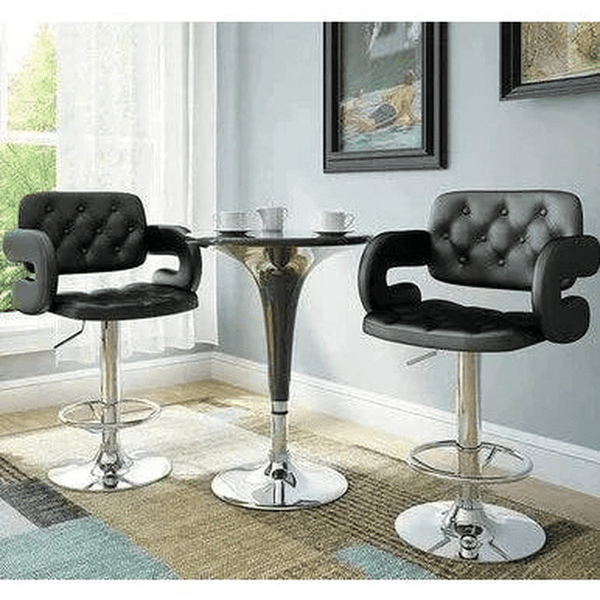 PU Leather Adjustable Bar Stool image 0